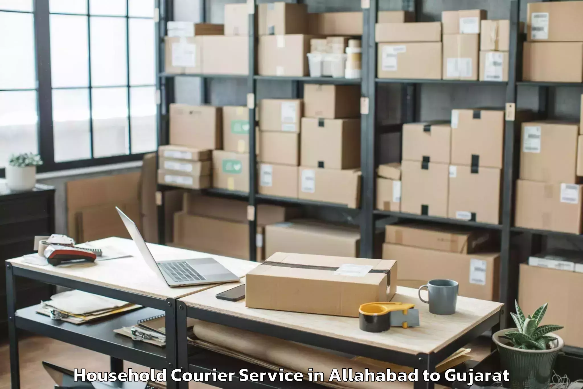 Allahabad to Gadhada Household Courier Booking